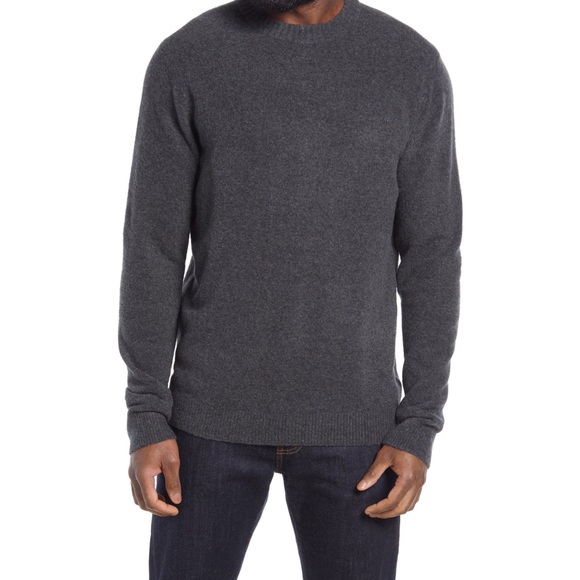 Nordstrom Brushed Crewneck Sweater, Size 3Xl in Grey Dark Charcoal Heather 🤩B10 - Picture 1 of 7